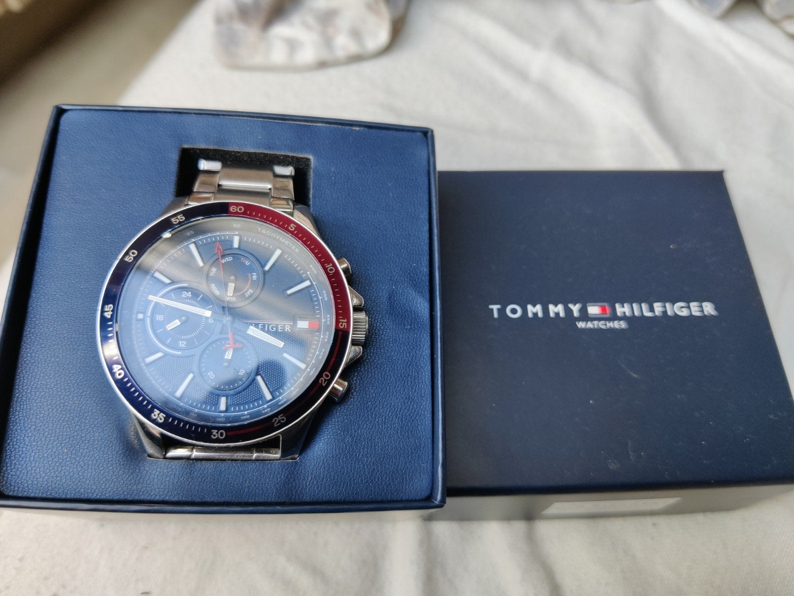 Tommy Hilfiger Herenhorloge - Zo goed als nieuw, Overige merken, Staal, Staal, Polshorloge