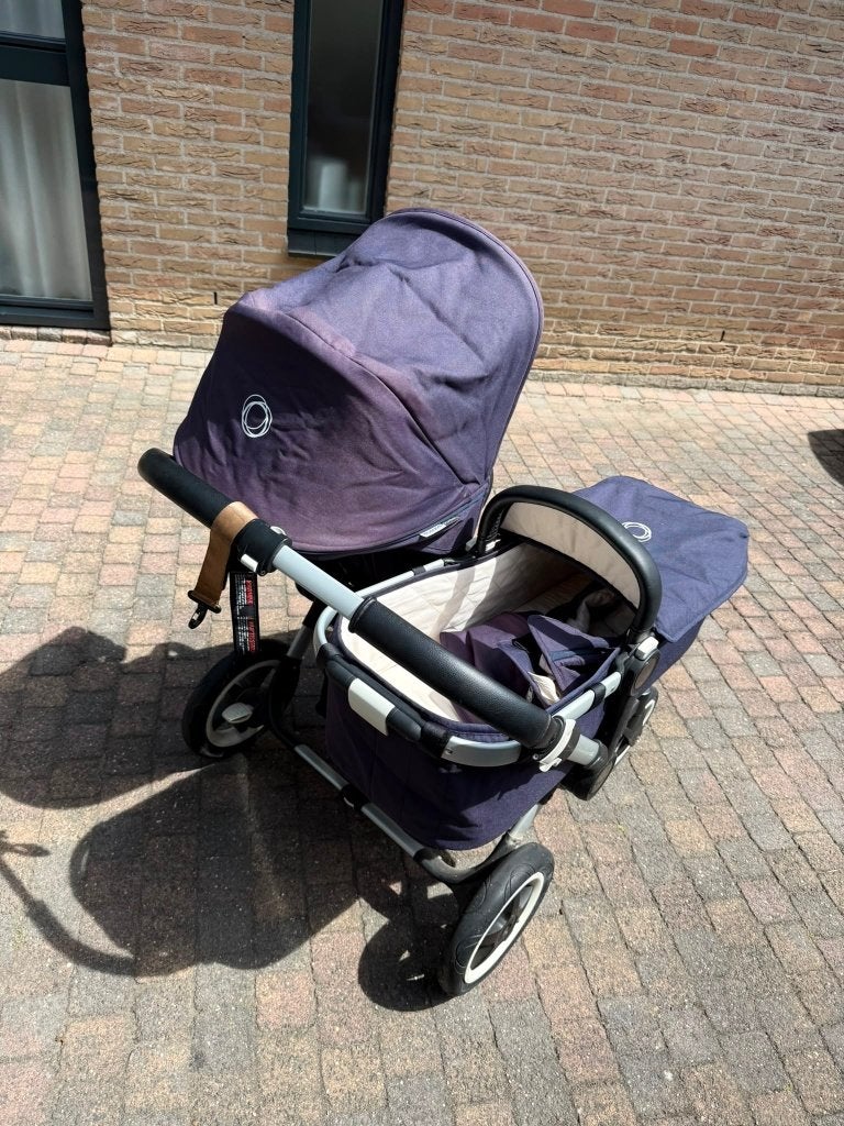 Bugaboo donkey navy blue 2017, Kinderen en Baby's, Kinderwagens en Combinaties, Gebruikt, Combiwagen, Bugaboo, Duowagen, Luchtbanden