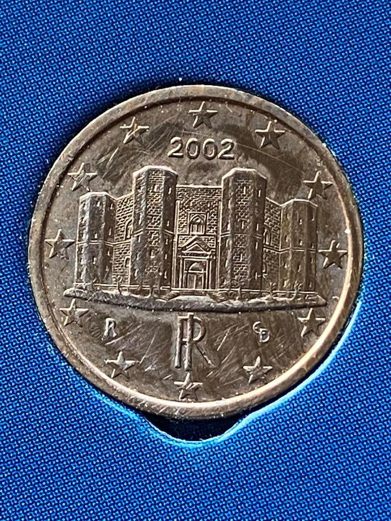 1 cent munt Italië 2002 - Castel del Monte zeldzaam, Postzegels en Munten, Munten | Europa | Euromunten, Ophalen of Verzenden