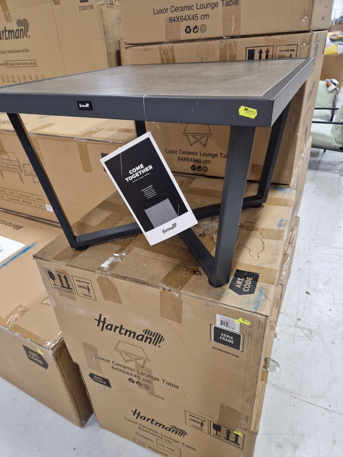 Hartman Luxor Keramische Loungtafel 64x64x45cm - Nieuw!, Overige materialen, Hartman, Vierkant, Nieuw