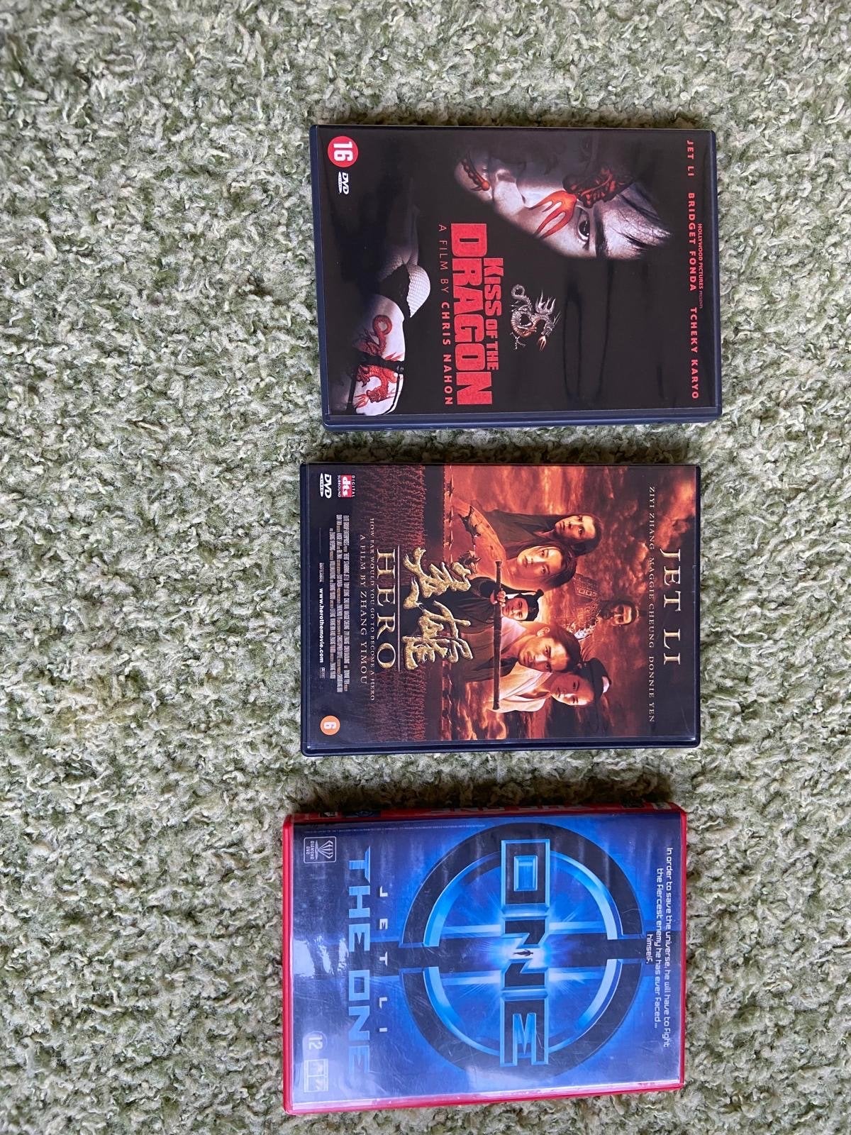 Jet Li DVD Collectie: Kiss of the Dragon, Hero, The One, Gebruikt, Vanaf 16 jaar, Actie, Ophalen of Verzenden