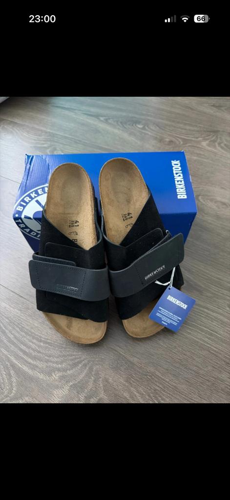 Birkenstock Kyoto mt 41, Sandalen, Zwart, Ophalen of Verzenden, Zo goed als nieuw