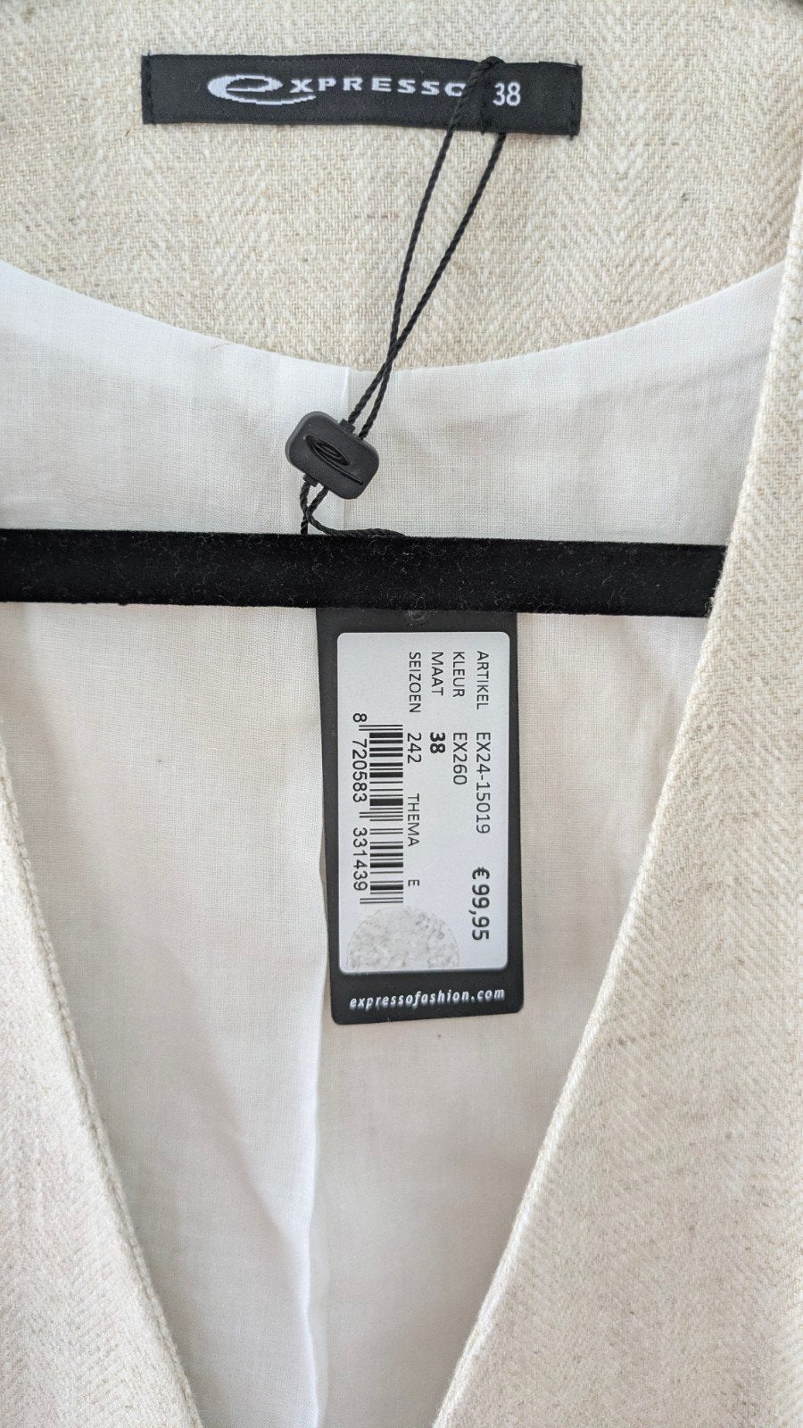 Nieuw Expresso linnen gilet maat 38, Kleding | Dames, Maat 38/40 (M), Expresso, Beige, Nieuw