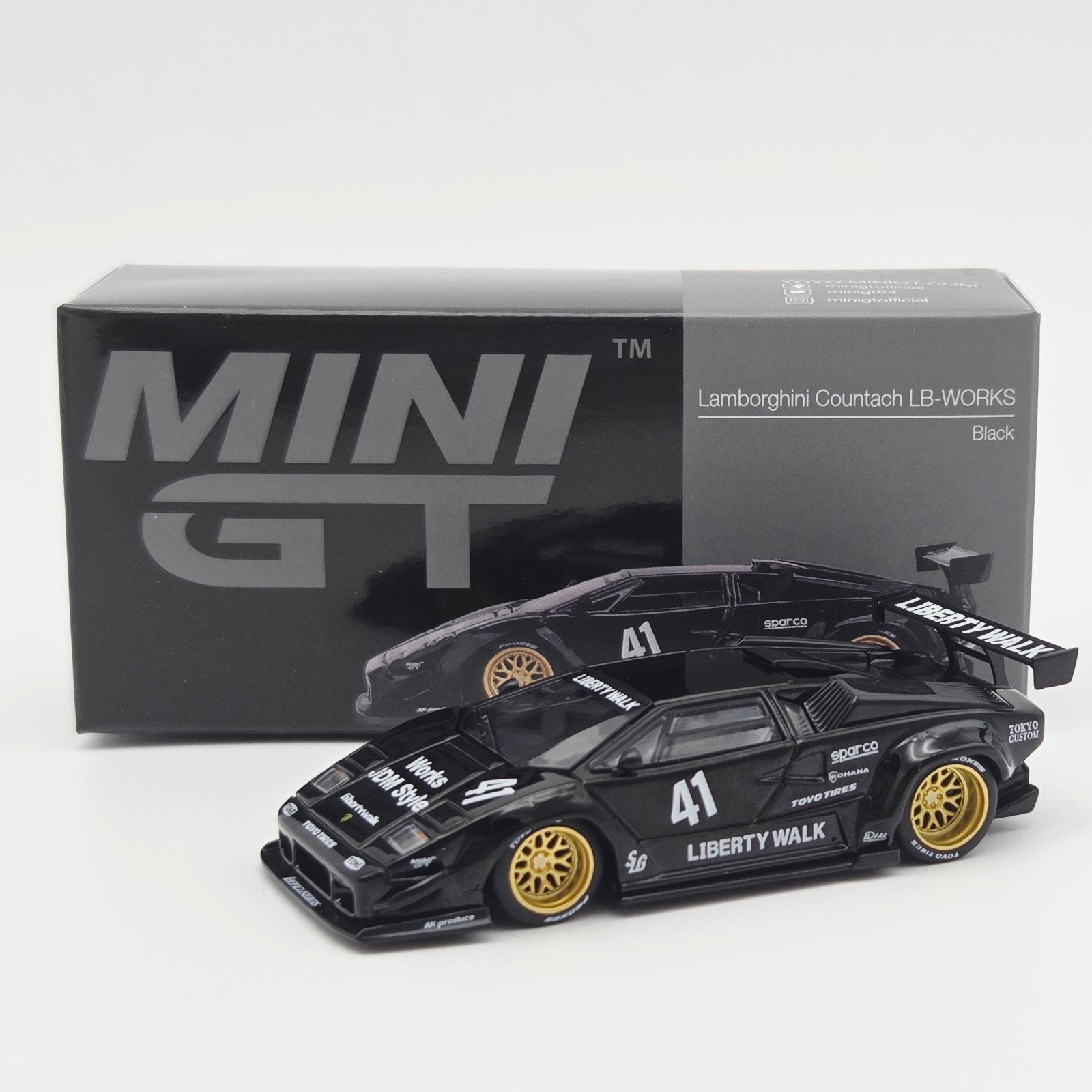 Mini Gt – 2024 Lamborghini Countach LB-Works, black 1081, Mymodelcar@outlook.com, Auto, Ophalen of Verzenden, Mini gt