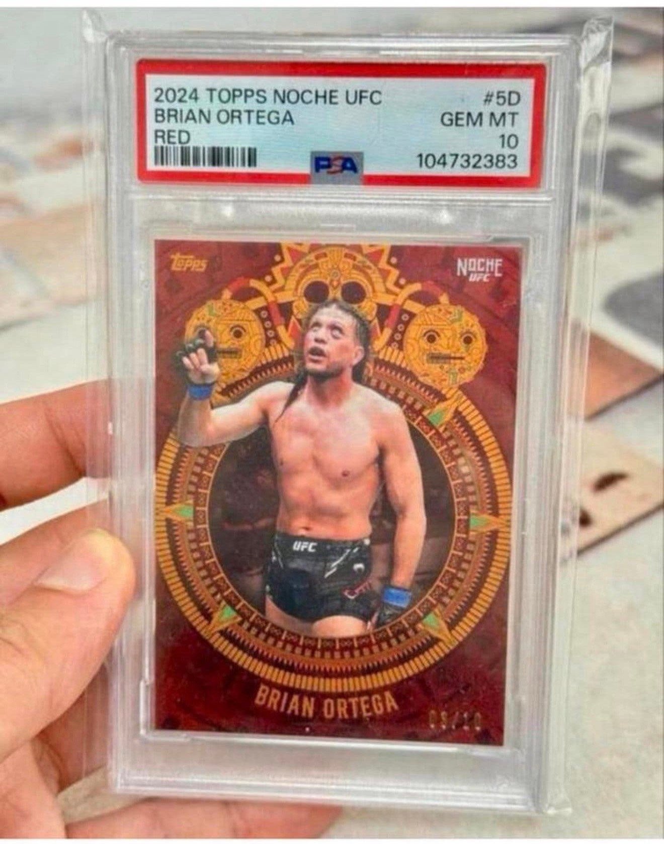 2024 TOPPS NOCHE UFC #5D BRIAN ORTEGA Red PSA-10 grade, Spelerskaart, P, P, P