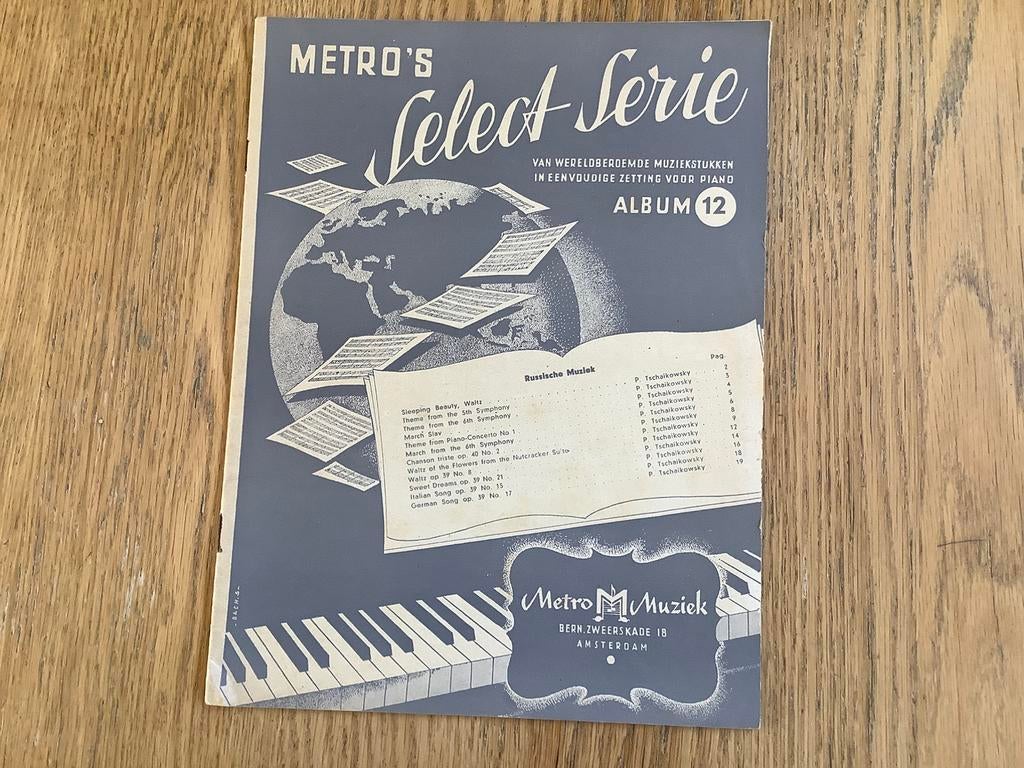 P.Tschaikowsky bladmuziek piano. Metro’s Select Serie 12., Ophalen of Verzenden, Artiest of Componist, Piano