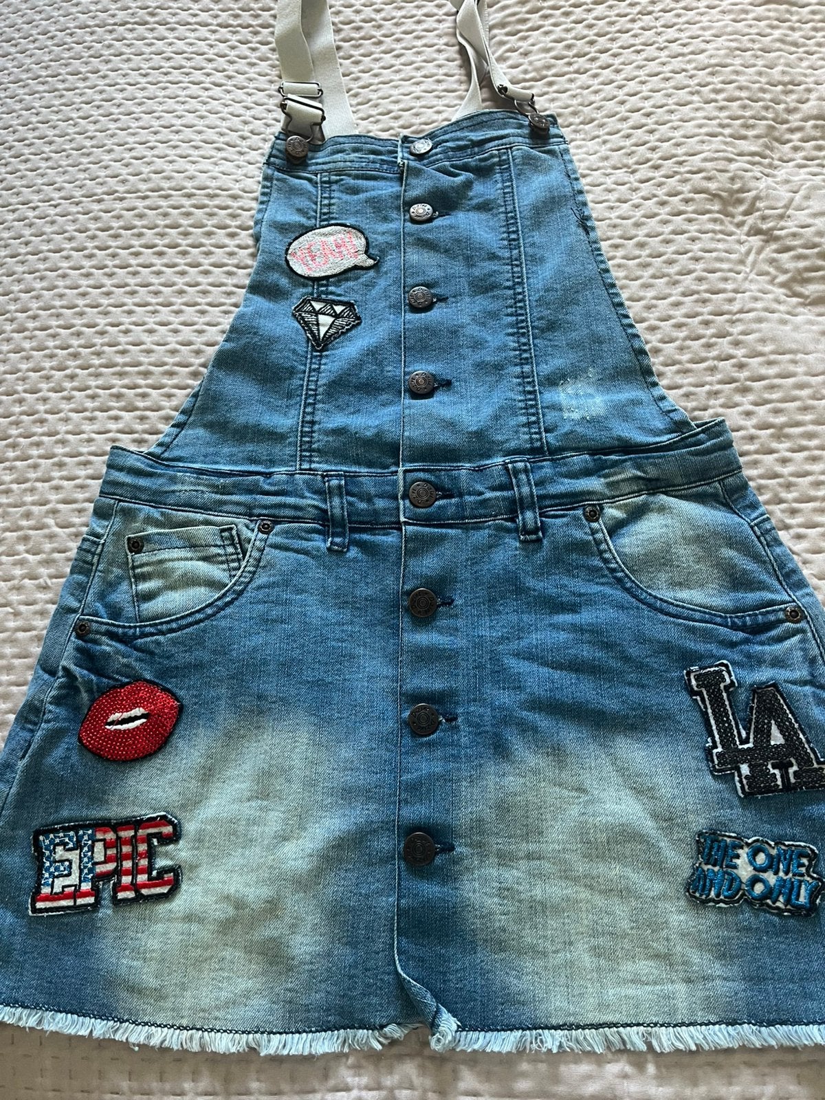 Jeans overgooier, Ophalen of Verzenden, Zo goed als nieuw, Meisje, Jurk of Rok
