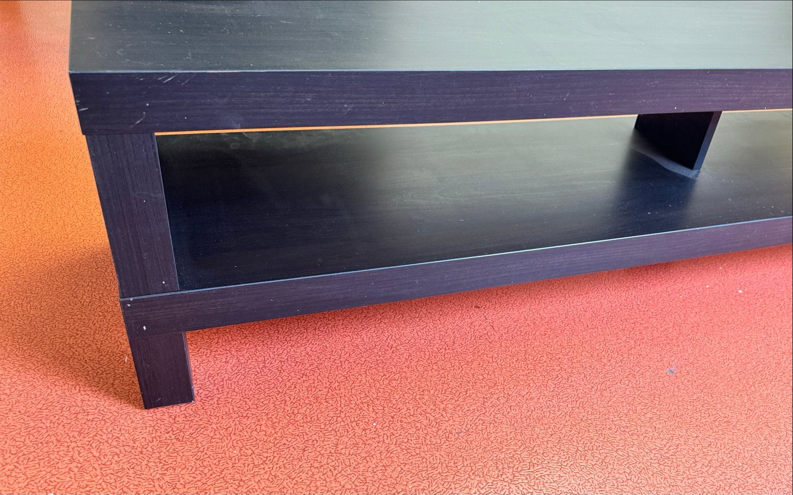 Zwart TV-meubel met opbergruimte IKEA Lack, Ophalen, Gebruikt, 150 tot 200 cm, Minder dan 100 cm