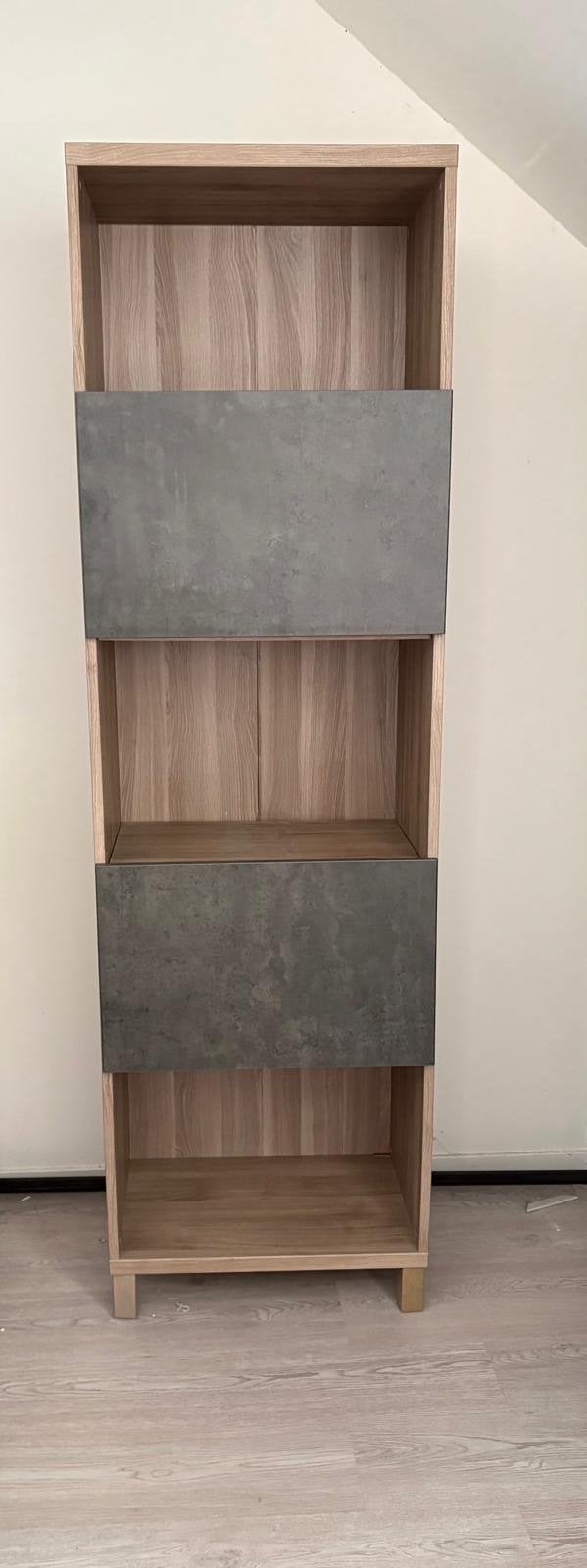 Ikea Besta kast - hoog - grijs/bruin, Ophalen, Minder dan 50 cm, 200 cm of meer, Zo goed als nieuw