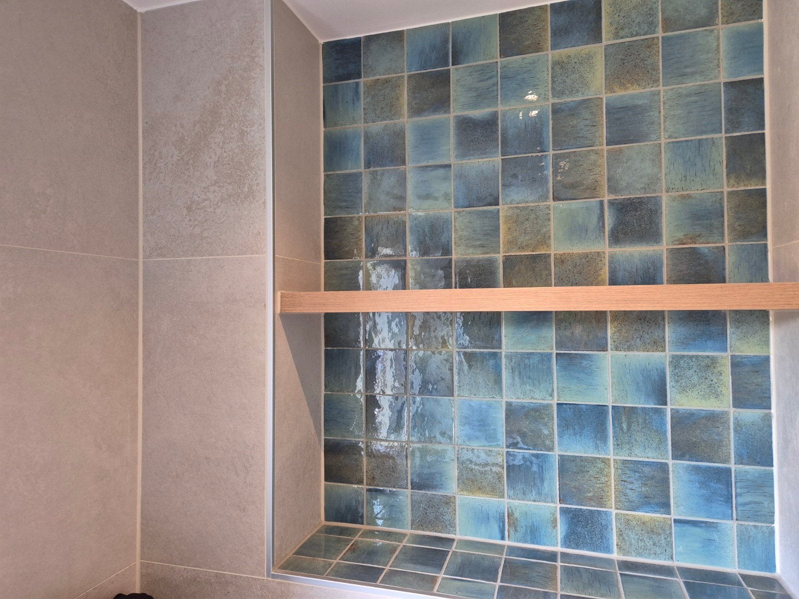 Badkamertegels: 2,42m2 mooie turquoise tegels 10x10 cm, Ophalen, Nieuw, Minder dan 20 cm, Minder dan 20 cm