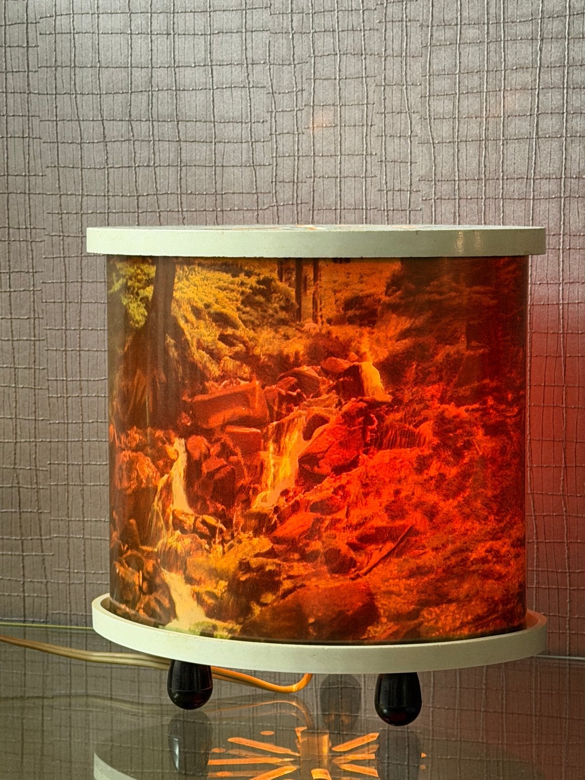 Vintage Econolite Motion Lamp Jaren '50/'60 - Boslandschap, Ophalen of Verzenden