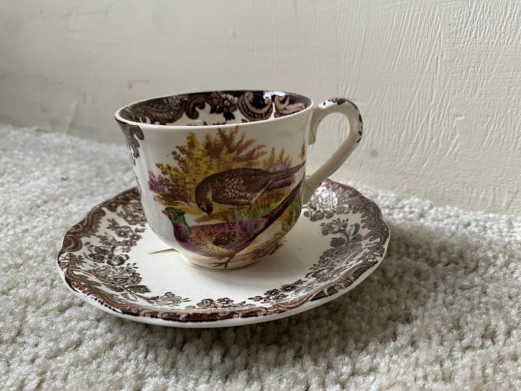 Palissy Series kop en schotel met fazant royal worchester, Ophalen of Verzenden