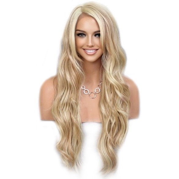 Lace pruik lang haar zonder pony model Laurel kleur FS613-27, Verzenden, Nieuw, Pruik of Haarverlenging