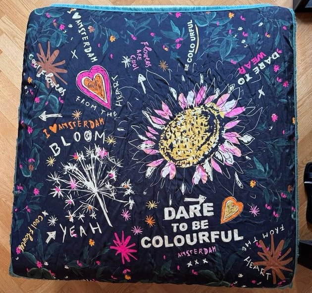 Pom Amsterdam Dames Sjaal/Shawl - Kleurrijk Design, Ophalen of Verzenden, Zo goed als nieuw