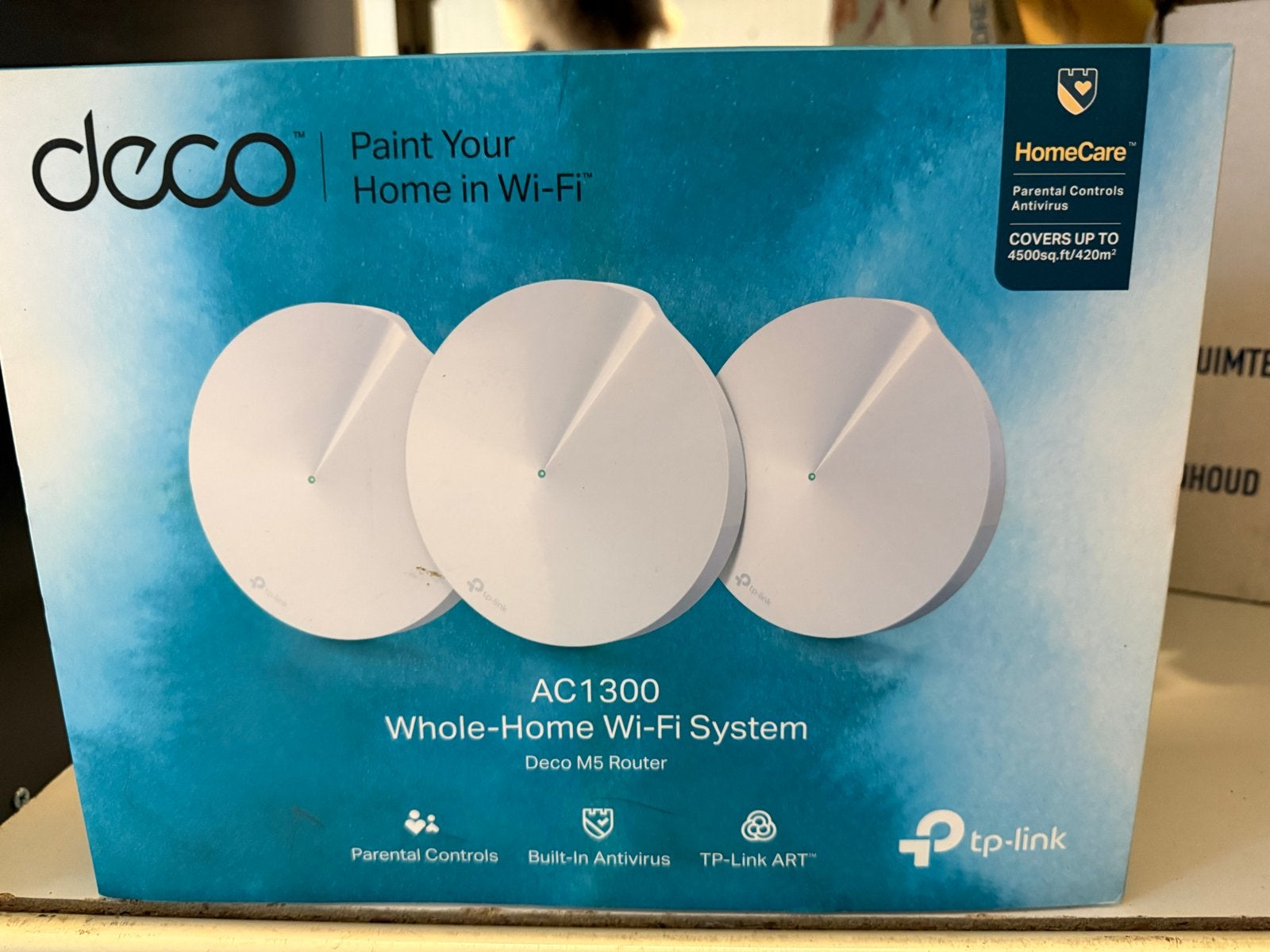 TP-Link Deco M5 AC1300 Whole-Home Wi-Fi Systeem, Computers en Software, Routers en Modems, Ophalen of Verzenden, Gebruikt, Router