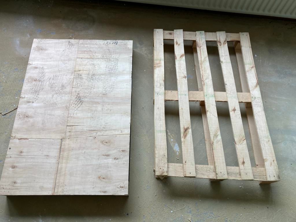 Pallets - 2 gratis pallets - aleen ophalen Eindhoven, Ophalen, Zo goed als nieuw, Pallet, Minder dan 200 cm