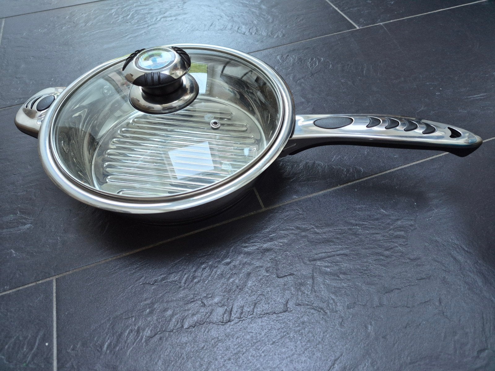 Nieuwe Carl Weil Kookpan met Thermometer in Deksel, Ophalen, Geschikt voor inductie, Zo goed als nieuw, Rvs