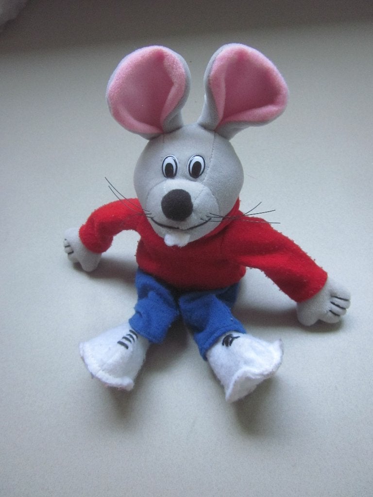 Mayfair Artist zacht pluche muis knuffel met shirt en broek, Muis, Overige merken, Overige karakters, Wasbaar