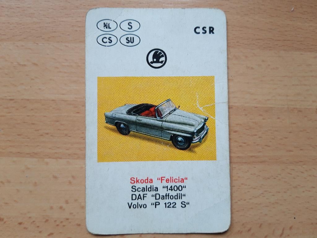 Skoda Felicia cabriolet - losse kwartetkaart, Ophalen of Verzenden, Gebruikt, Auto's