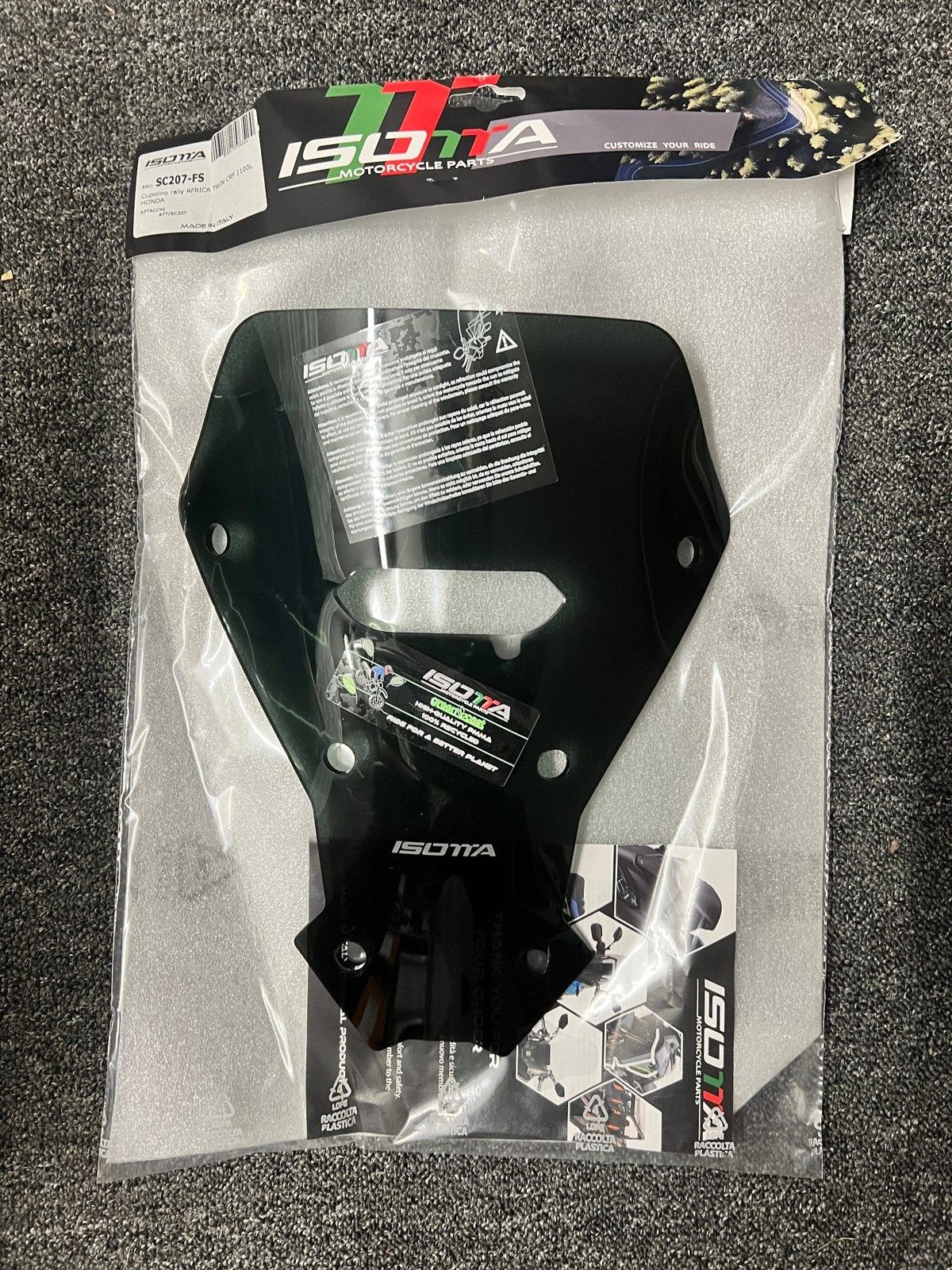 Isotta Windscherm Smoke sc207-fs Africa Twin, Ophalen of Verzenden, Nieuw