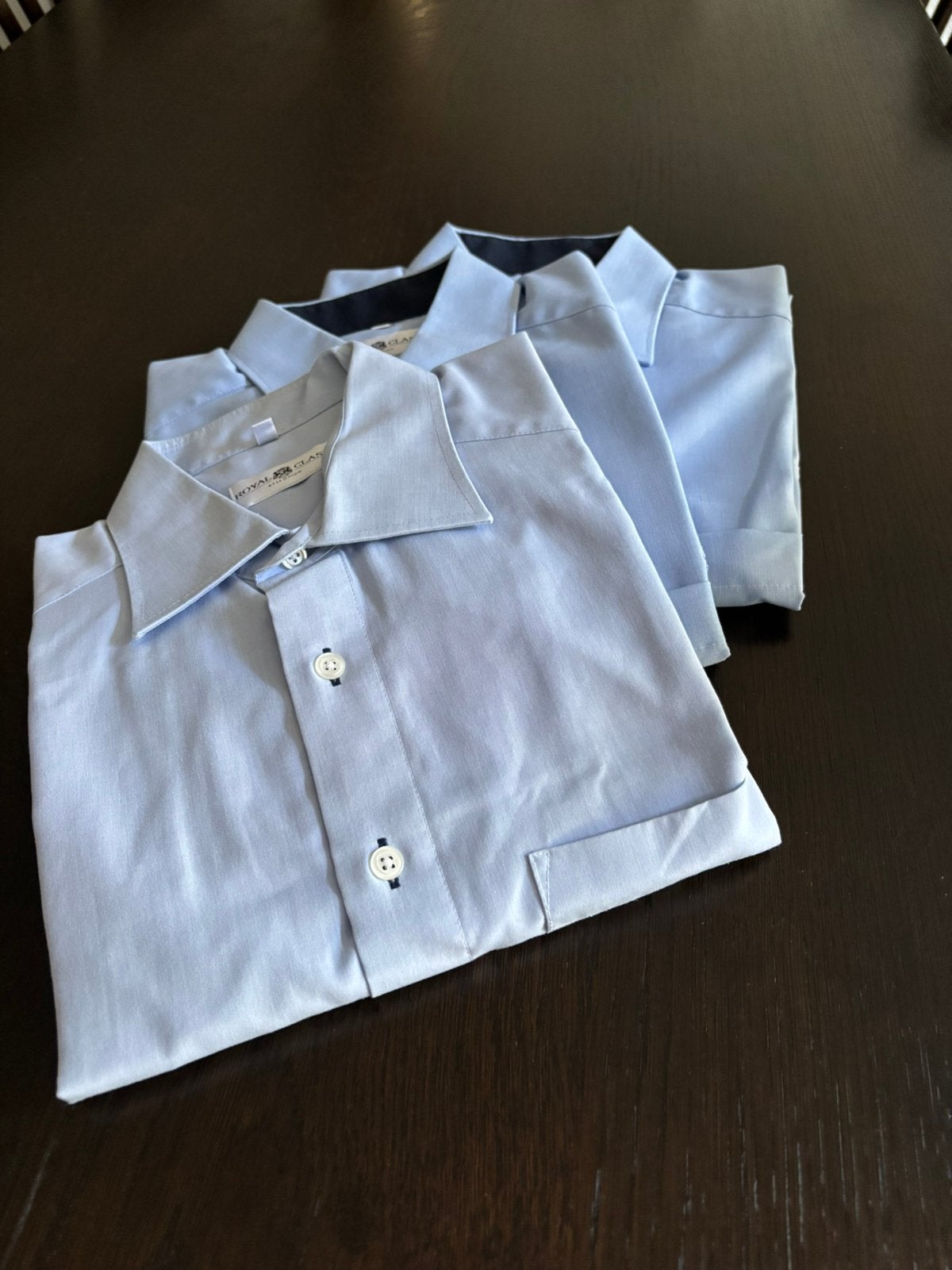 Royal Class overhemden, maat 41, 3 stuks,lichtblauw, Kleding | Heren, Ophalen of Verzenden, Zo goed als nieuw, Blauw, Halswijdte 41/42 (L)