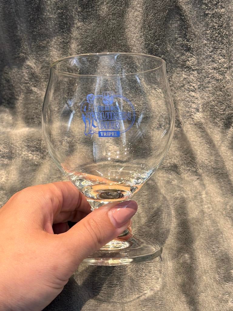 Tilburg Kruiken Bier Tripel glas, Ophalen of Verzenden, Zo goed als nieuw, Bierglas