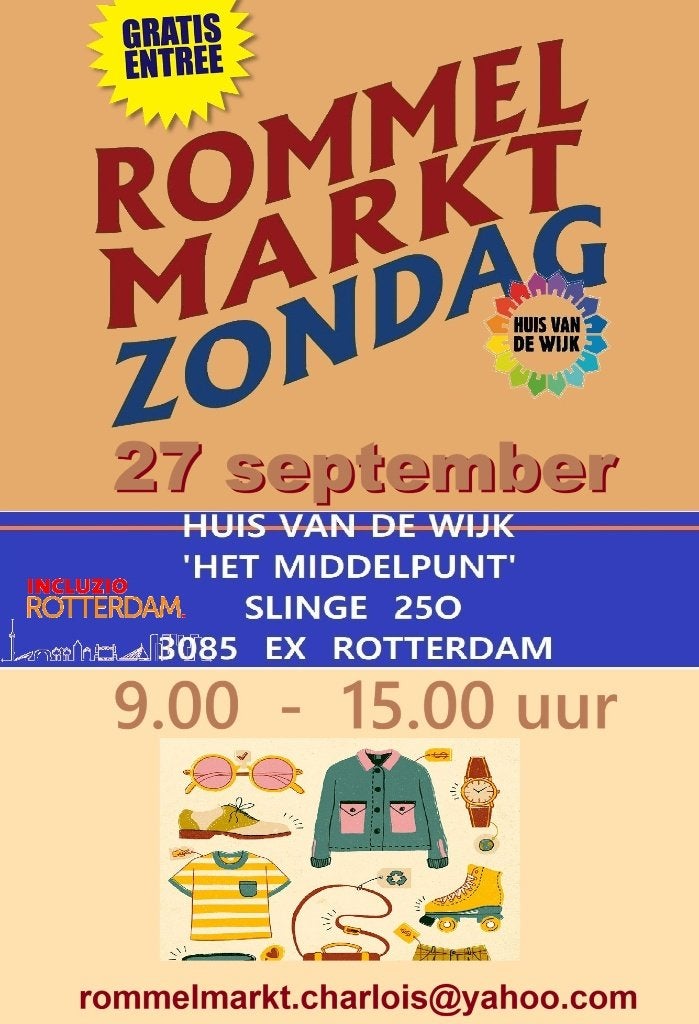 Rommelmarkt 27 september Rotterdam Zuidwijk, Eén persoon