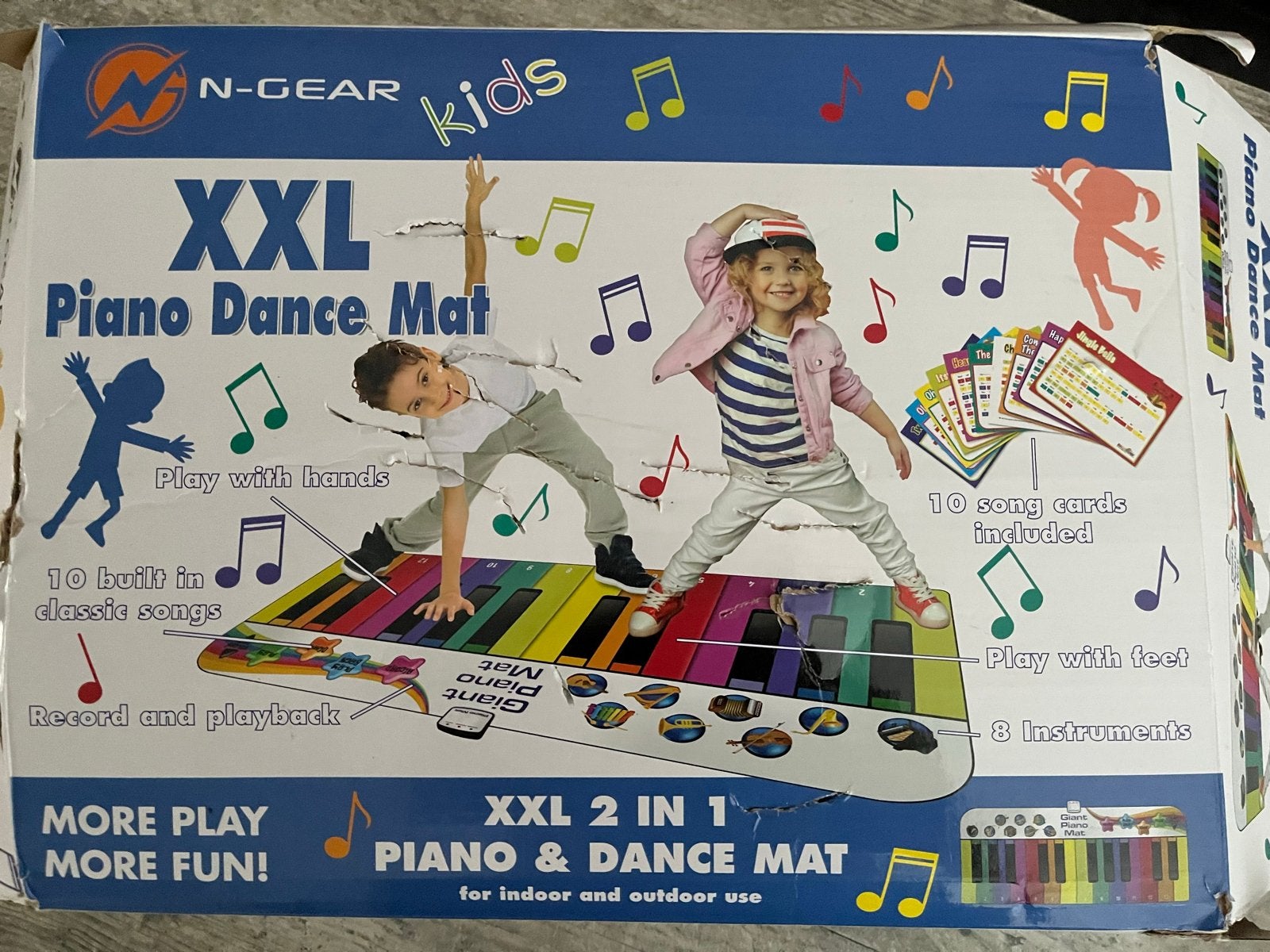 N-GEAR XXL Piano Dance Mat voor kinderen, Ophalen, Zo goed als nieuw, Speelkleed, Met geluid