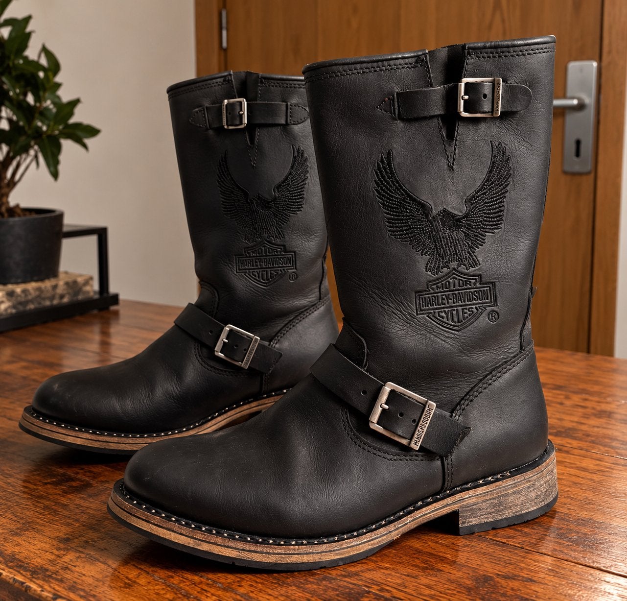 Harley-Davidson leren laarzen - Maat 42, Motoren, Ophalen of Verzenden
