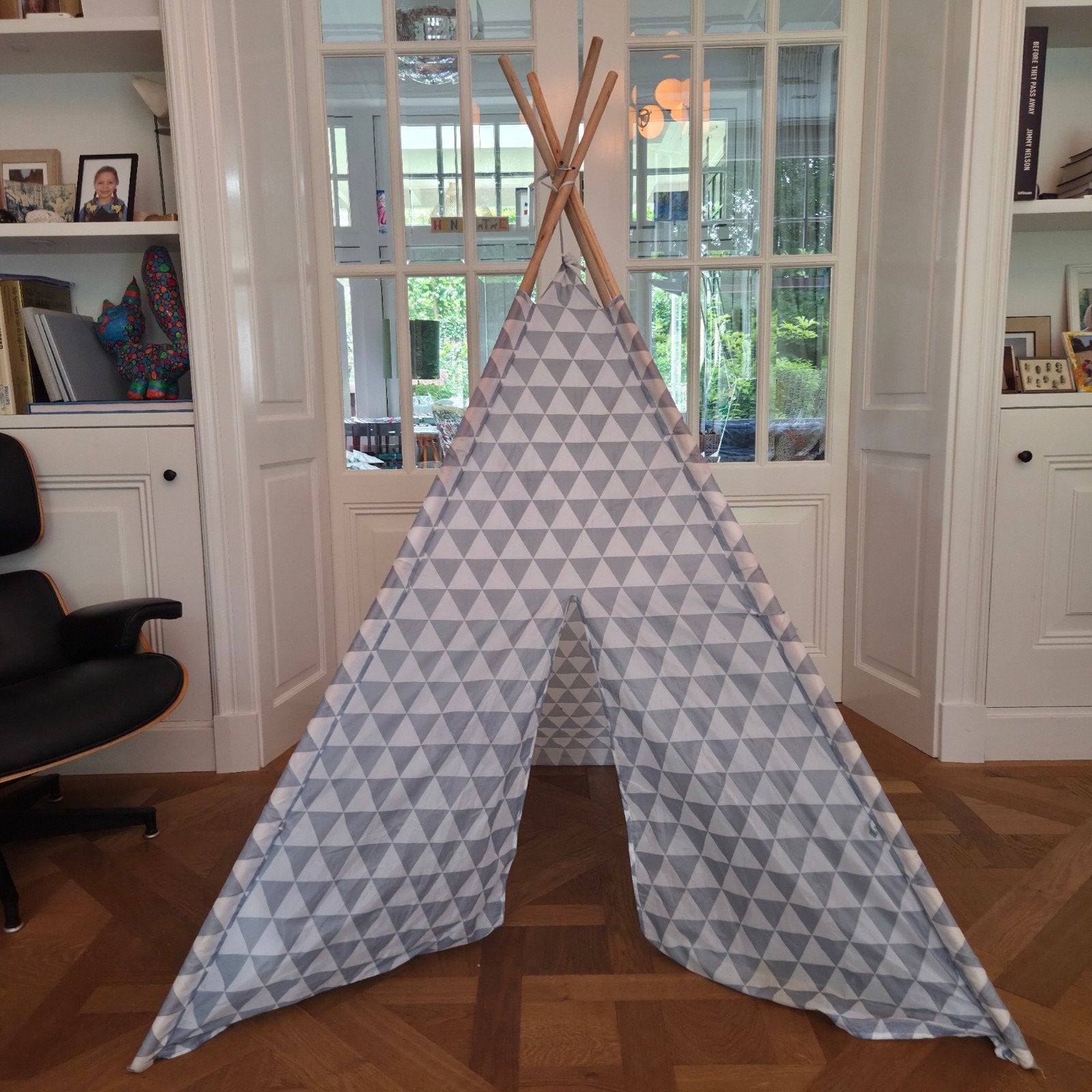 Kinder tipi tent met geometrisch patroon, Ophalen of Verzenden, Zo goed als nieuw