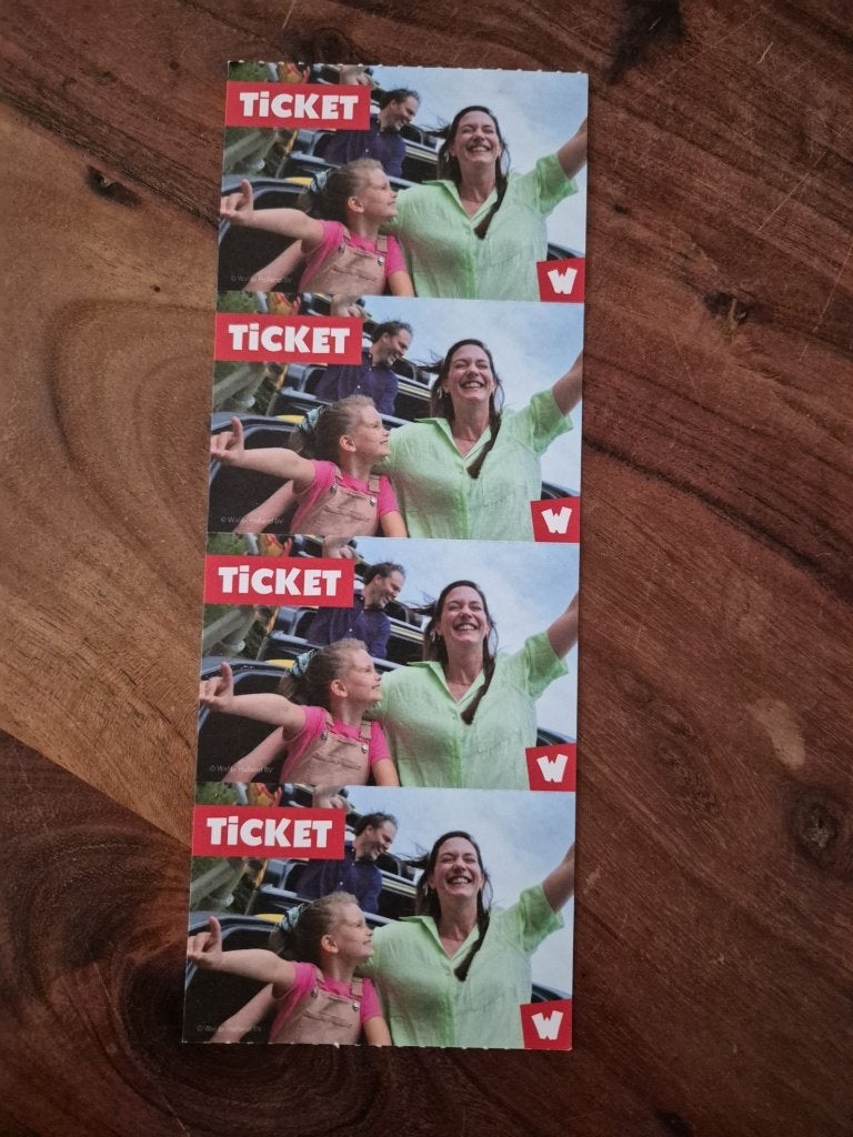 4 kaarten Walibi, Drie personen of meer, Ticket of Toegangskaart