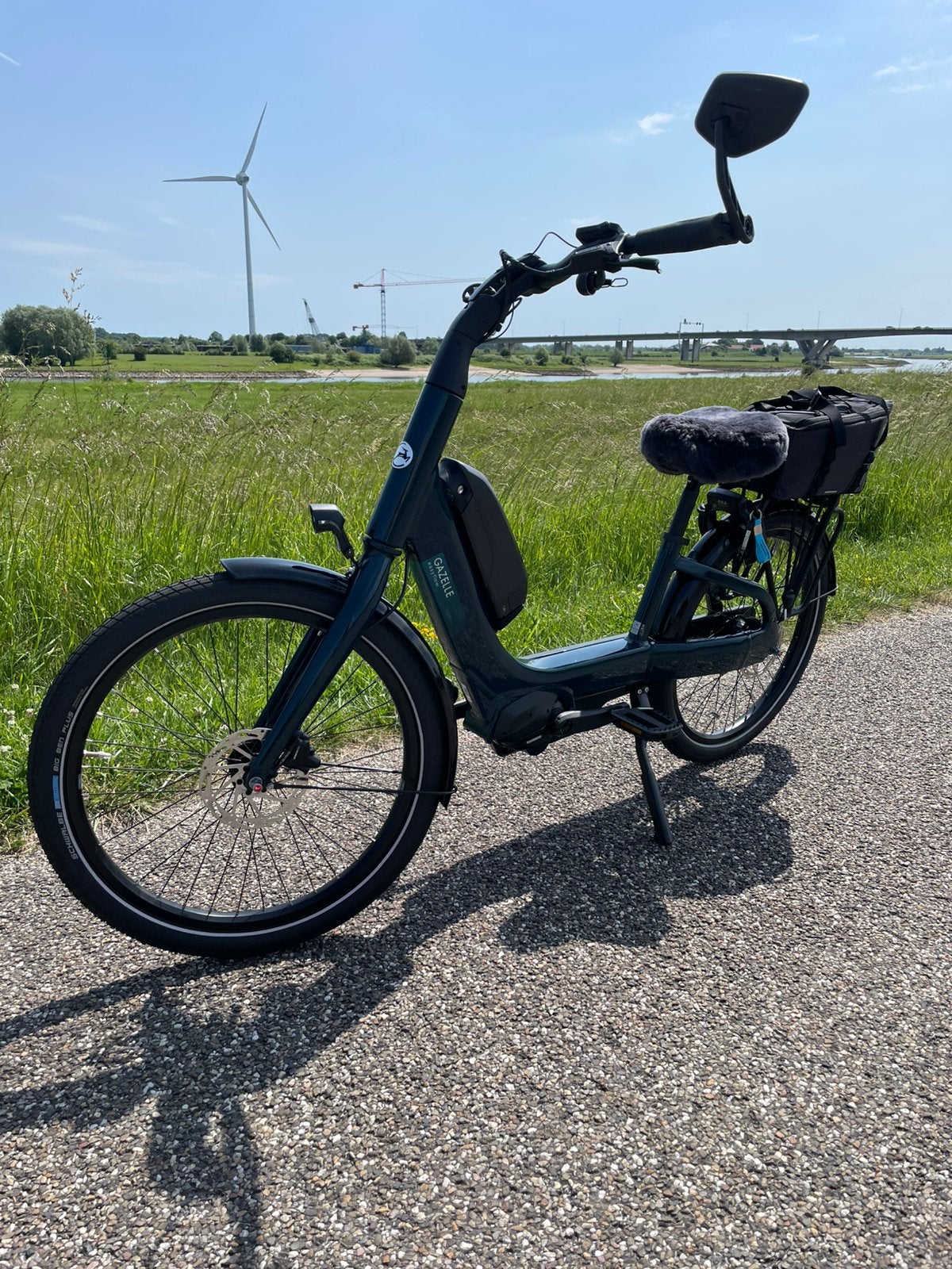 Gazelle Easyflow Pine Green Glans met maar 77 kilometer, Ophalen, Zo goed als nieuw, Minder dan 47 cm, 50 km per accu of meer