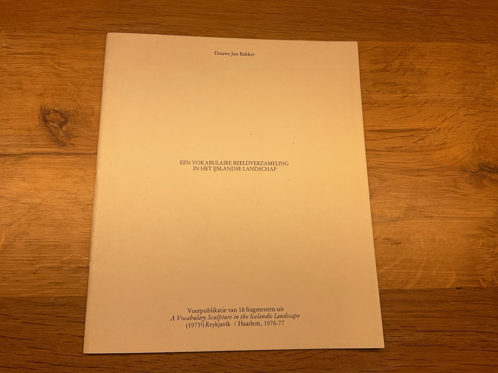 Douwe Jan Bakker - Een Vokabulaire Beeldverzameling, Boeken, Ophalen of Verzenden, Zo goed als nieuw, Nederland