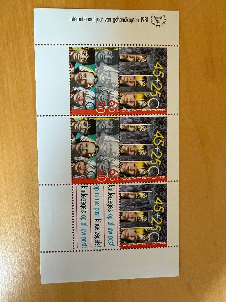 Kinderpostzegels 1981 nvph 1236 45+25ct 65=30ct, Postzegels en Munten, Postzegels | Nederland, Ophalen of Verzenden, Na 1940, Postfris