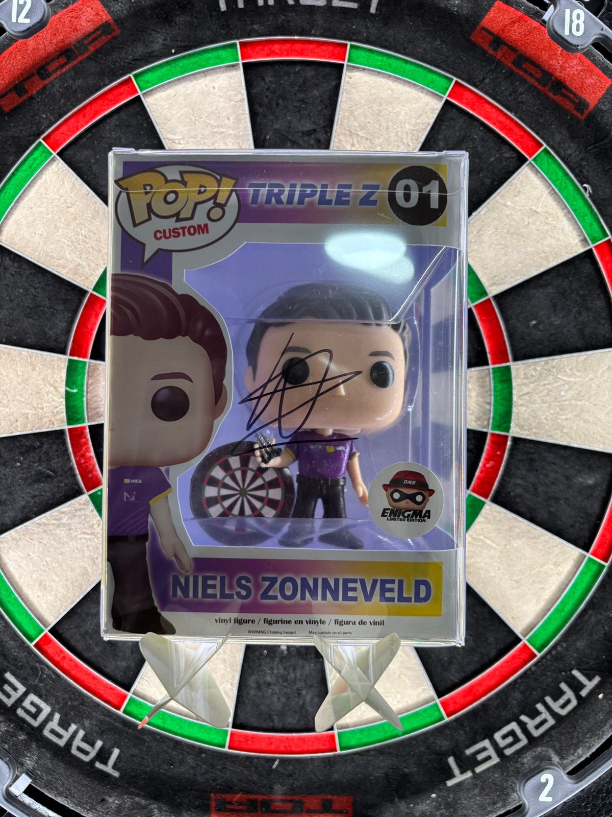 Gesigneerde Custom Funko Pop! Niels Zonneveld Darter, Ophalen of Verzenden, Zo goed als nieuw