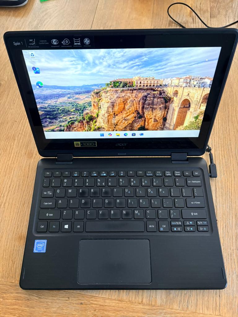 Acer Spin 1 schoollaptop met touchscreen, Ophalen, Met touchscreen, Zo goed als nieuw, 11 inch