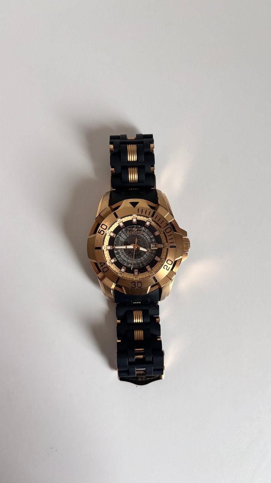 Invicta Sea Spider Herenhorloge - Goud/Zwart, Sieraden, Tassen en Uiterlijk, Horloges | Heren, Overige merken, Overige materialen