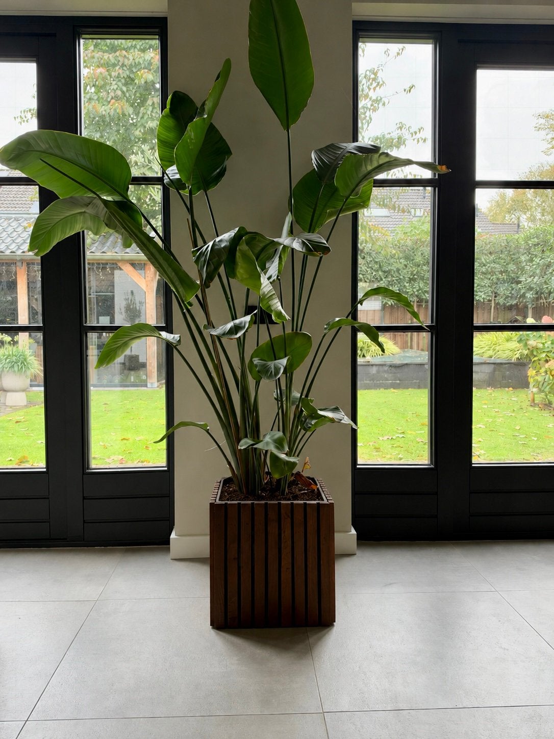 Houten plantenbak binnen of buiten handgemaakt 50x50x50cm, Ophalen, Zo goed als nieuw, Hout, Balkon