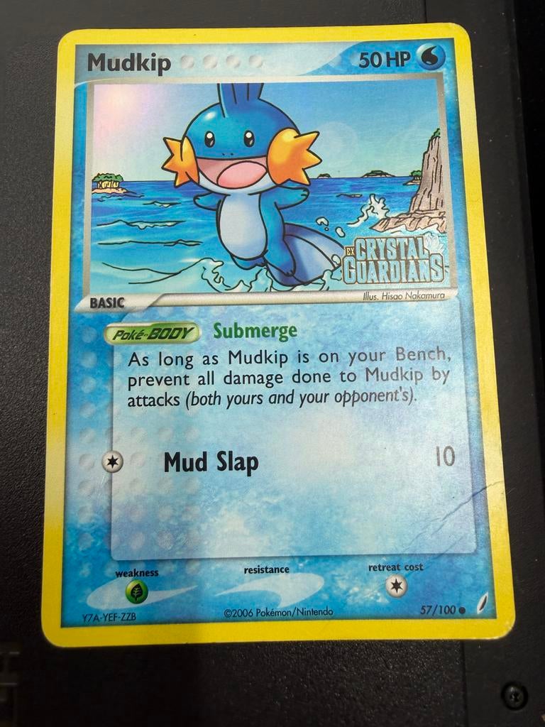 Mudkip Pokémon Kaart Crystal Guardians 57/100, Hobby en Vrije tijd, Verzamelkaartspellen | Pokémon, Ophalen of Verzenden, Gebruikt