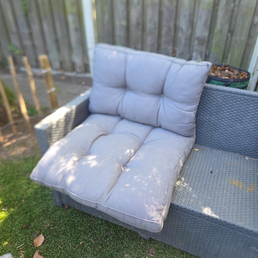 Madison Florance Tuinkussen Antraciet 73x73/73x43, Tuin en Terras, Tuinmeubel-accessoires, Zo goed als nieuw, Ophalen