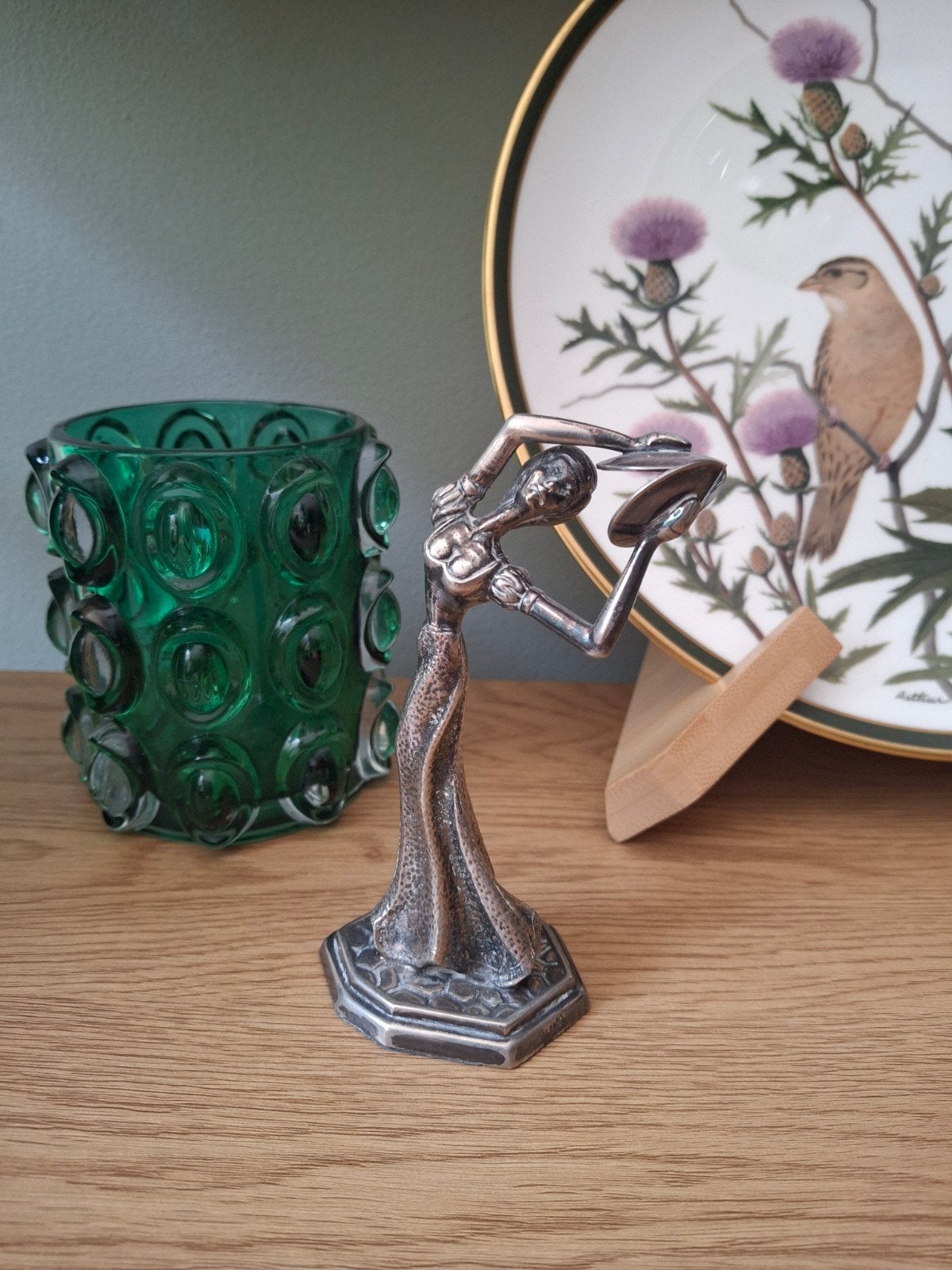 Prachtig verzilverd beeldje sculptuur van een danseres, Ophalen of Verzenden