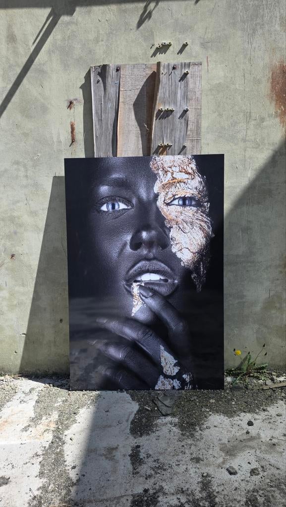 Groot Wandpaneel Zwart Goud 120x180 Modern Art, Ophalen