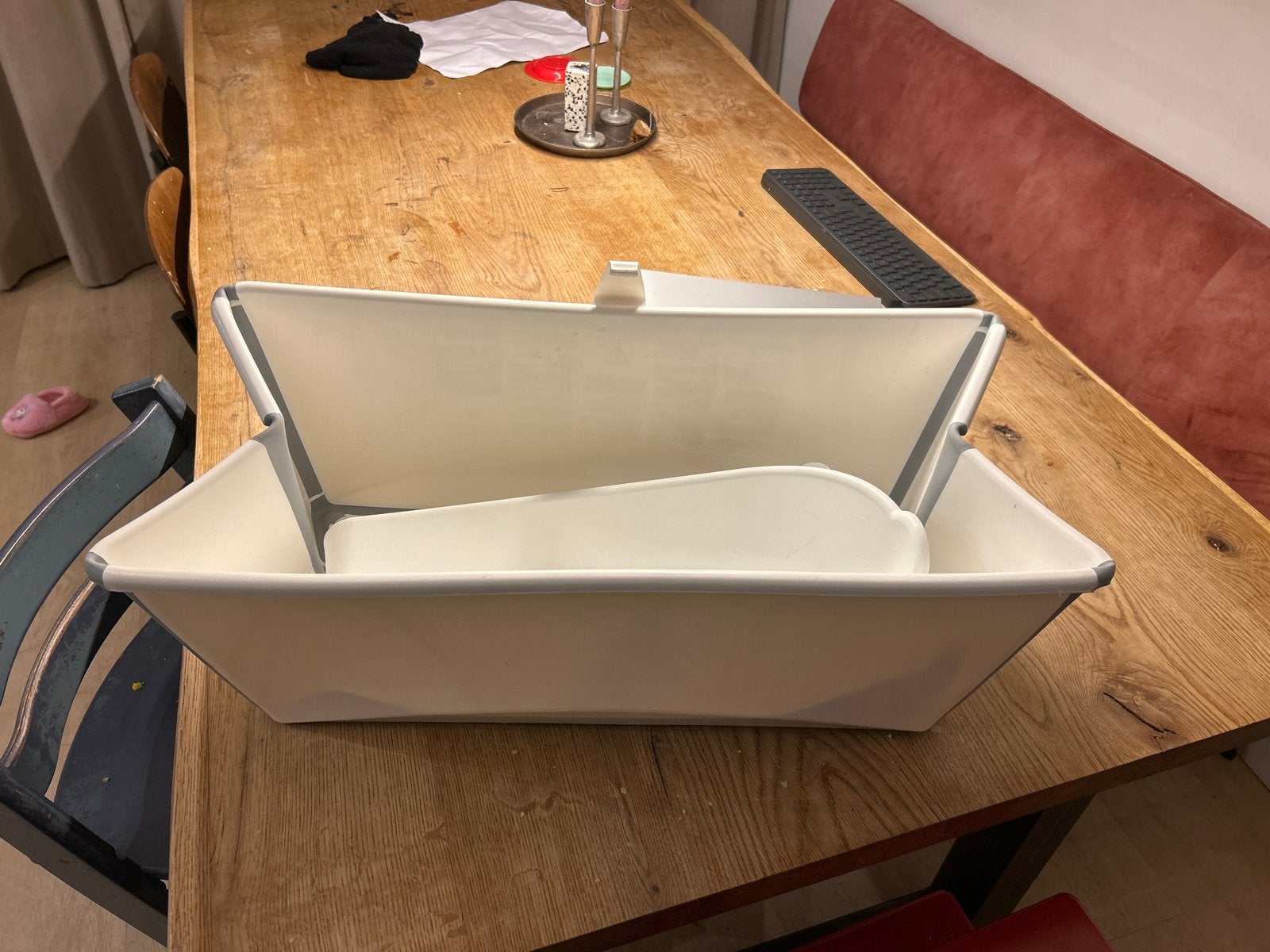 Stokke opvouwbad met stokke badzitje, Ophalen, Zo goed als nieuw, Badje, Overige merken