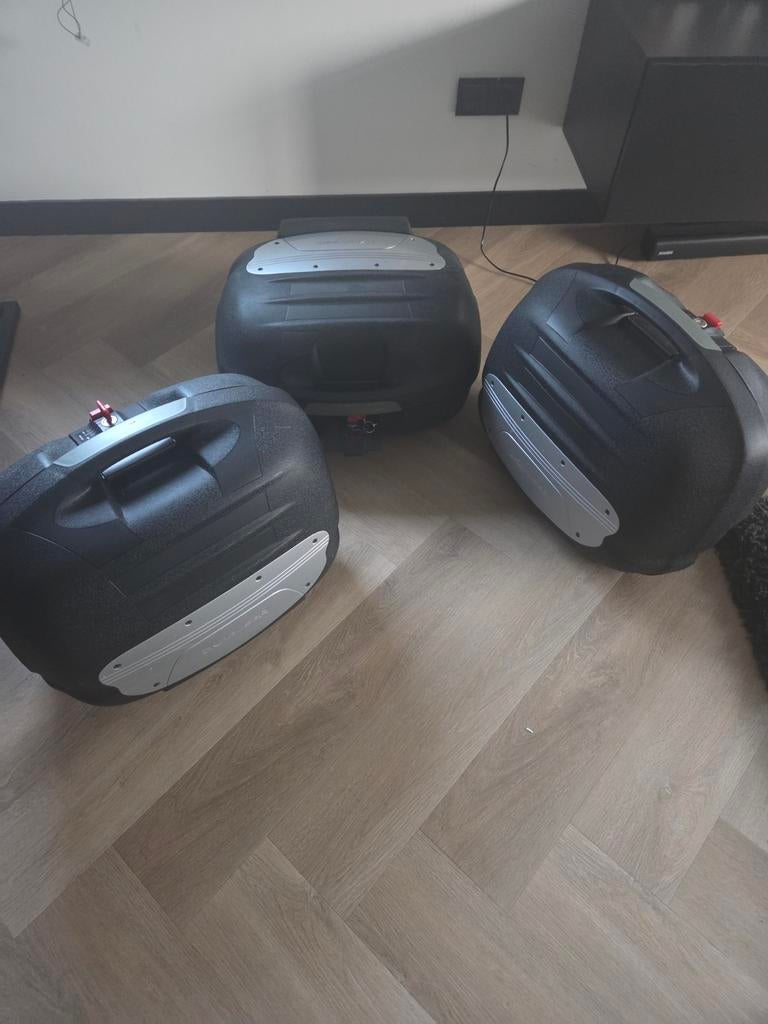 Krauser Kofferset k4: 2 Zijkoffers & Topkoffer met Sleutels, Ophalen of Verzenden, Zo goed als nieuw