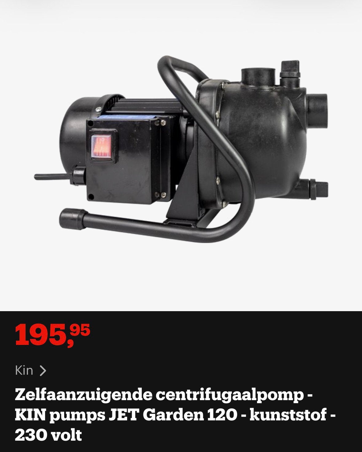 Kin pomp Jet Garden 120, Ophalen of Verzenden, Zo goed als nieuw, Dompelpomp