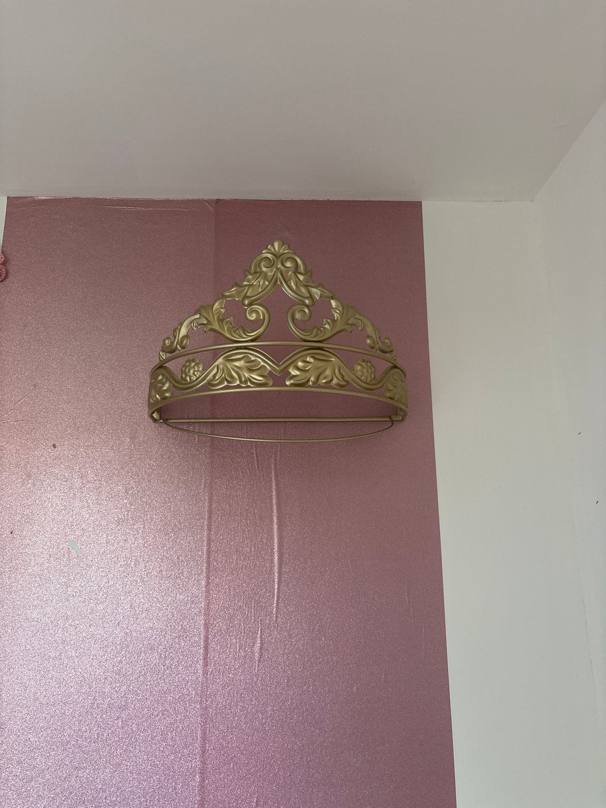 Gouden kroon wanddecoratie voor kinderkamer, Huis en Inrichting, Woonaccessoires | Overige, Ophalen, Klassiek, Zo goed als nieuw