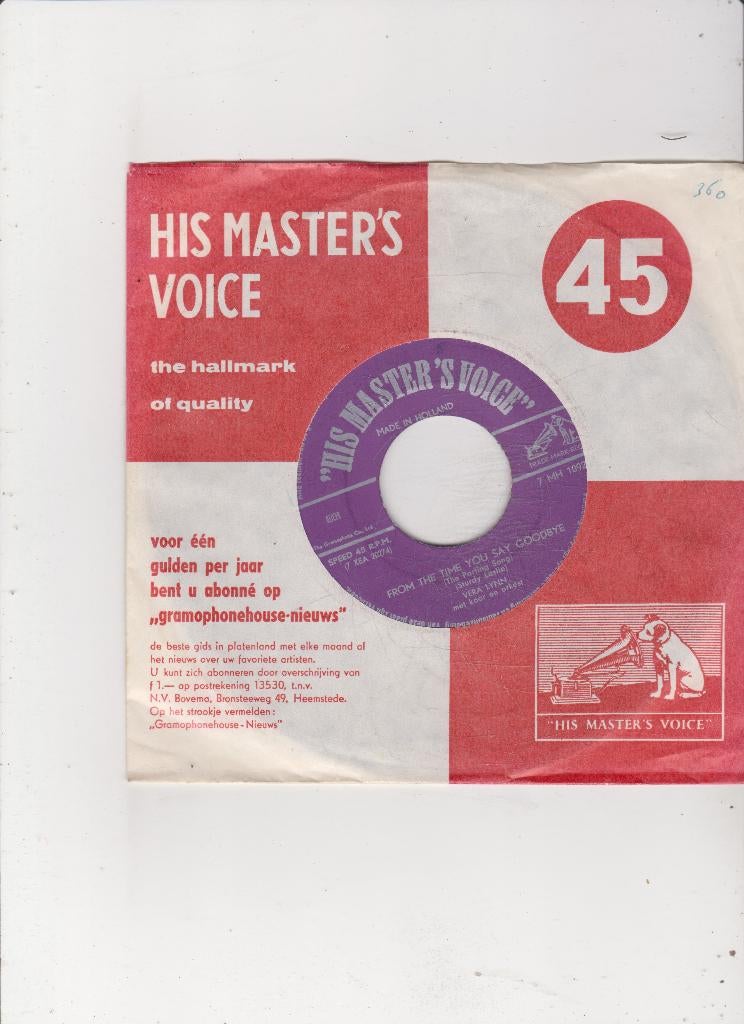 Single Vera Lynn - From the time you see goodbye, Ophalen of Verzenden, Gebruikt, 7 inch