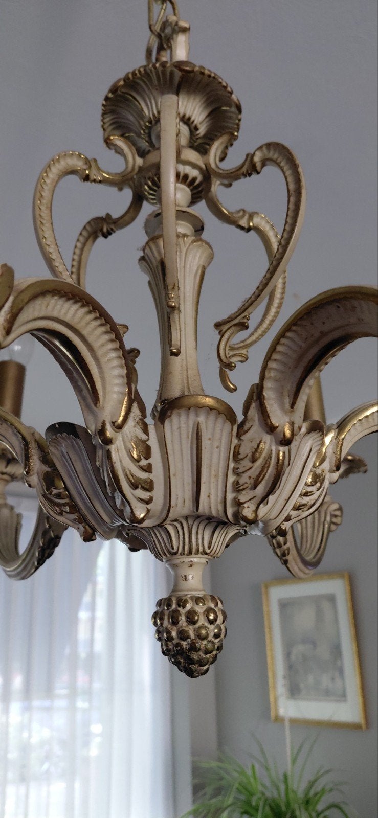 Antieke Franse  bronzen Kroonluchter, Huis en Inrichting, Lampen | Kroonluchters, Ophalen, Klassiek Antiek.