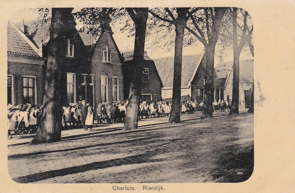 GA1807 Charlois Rietdijk Rotterdam gelopen 1927, Verzenden, 1920 tot 1940, Gelopen, Zuid-Holland