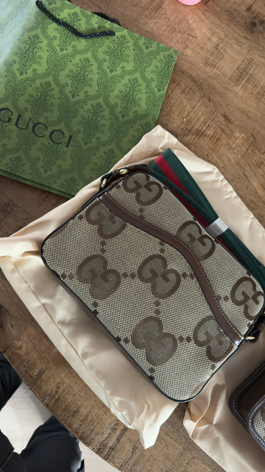 Gucci messenger bag jumbo GG crossbody nieuw, Ophalen of Verzenden, Nieuw, Beige, Overige merken
